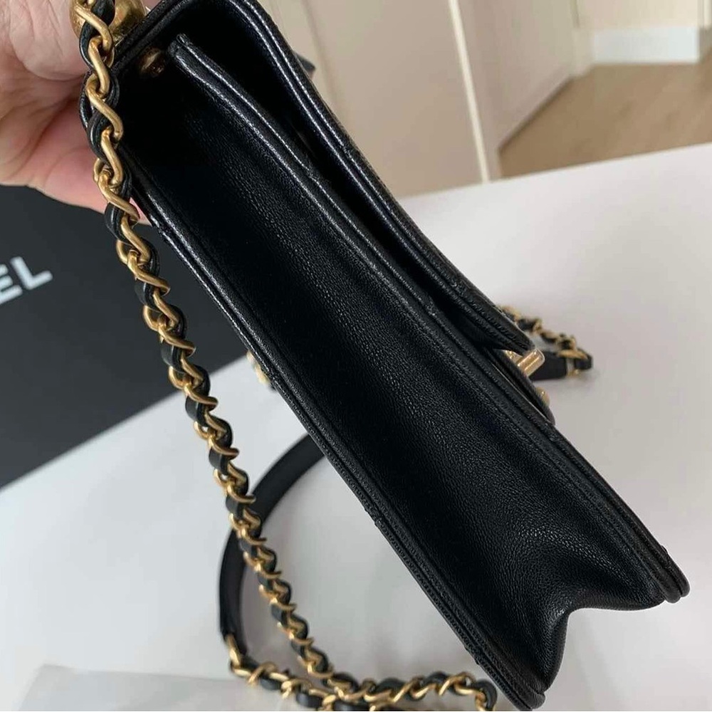 🎀 Chanel Flap Bag Vertical Acrylic Beads Clutch with Gold Chain - Picture 4 of 8